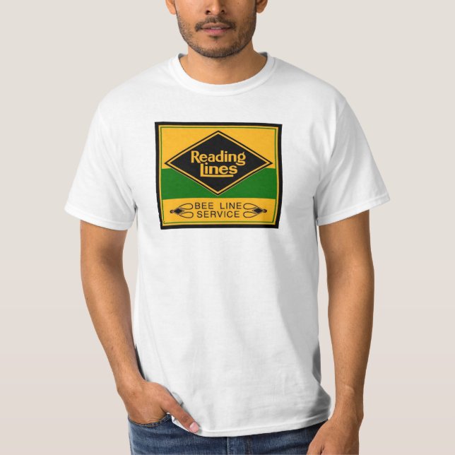 Camiseta Líneas de ferrocarril de la lectura, línea (Anverso)