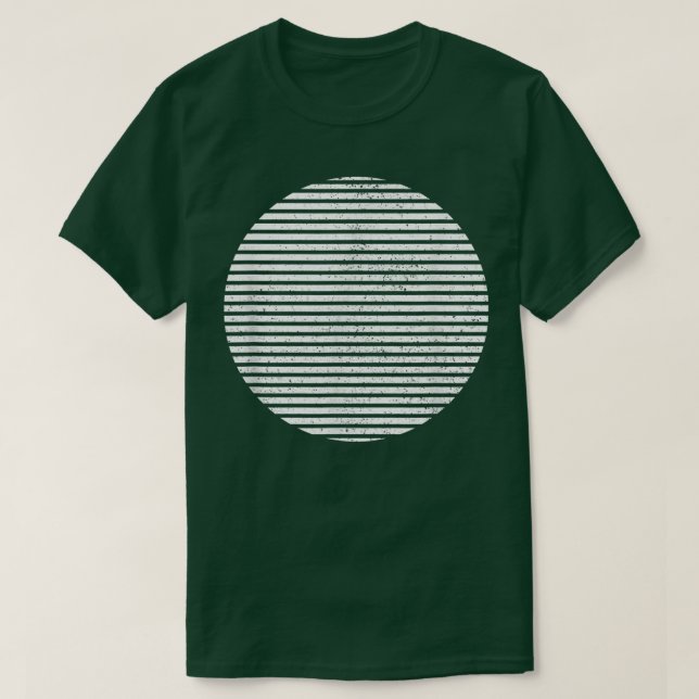 Camiseta Líneas de forma de círculo segmentado geométrico G (Diseño del anverso)