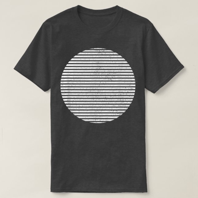 Camiseta Líneas de forma de círculo segmentado geométrico G (Diseño del anverso)