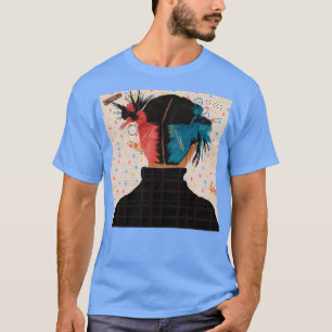Camiseta Líneas de formas de papel de pelo