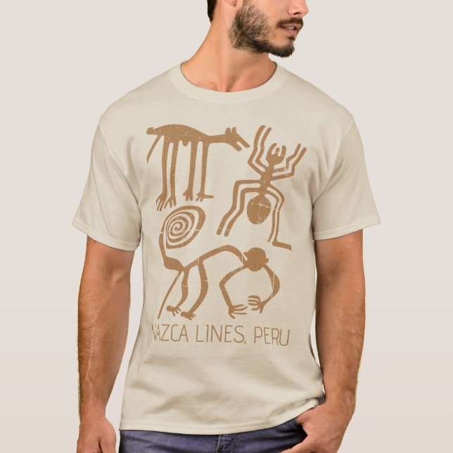 Camiseta Líneas de Nazca, Perú Alienígenas (Anverso)
