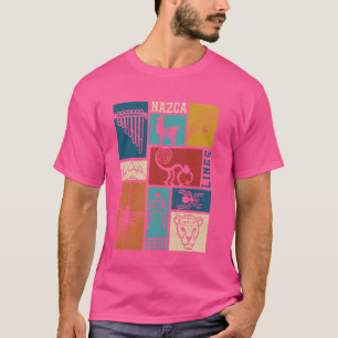 Camiseta Líneas de Nazca - Perú Geoglifo Mono Astronauta Ar