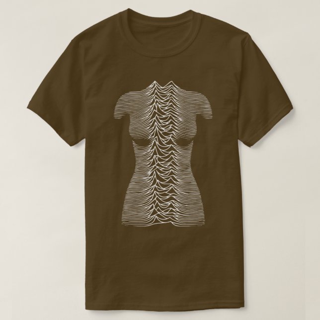 Camiseta líneas de onda de cuerpo (Diseño del anverso)