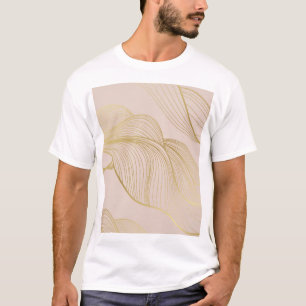 Camiseta Líneas de Oro: Patrón de Vintage de Lujo.