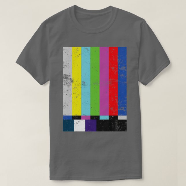 Camiseta Líneas de prueba de TV (Diseño del anverso)