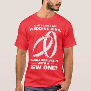 Camiseta Líneas de recogida de anillo de Boda de relación d
