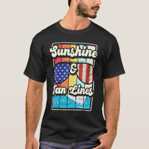 Camiseta Líneas De Sol Y Bronceado Vacaciones De Verano Ret