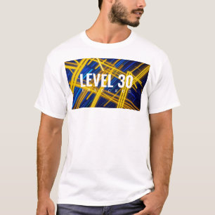 Camiseta Líneas de Techno Ola Sintética Cian Amarillo Brill