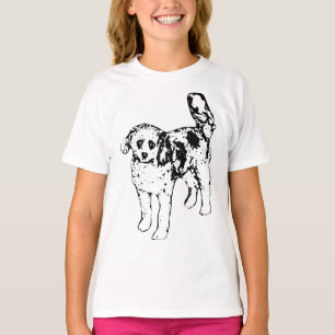 Camiseta Líneas de tinta gráficas llamativas para la alegrí