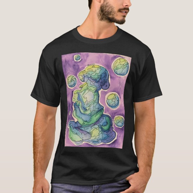 Camiseta Líneas de una medusa (Anverso)