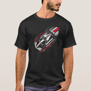 Camiseta Líneas de velocidad de coche de carreras de Fórmul