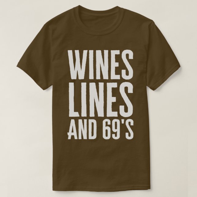 Camiseta Líneas De Vino Y Años 69 (Diseño del anverso)