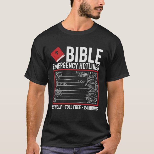 Camiseta Líneas directas bíblicas religiosas (Anverso)