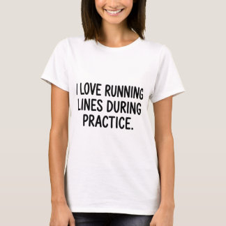 Camiseta Líneas divertidas de voleibol corriendo mentiras b