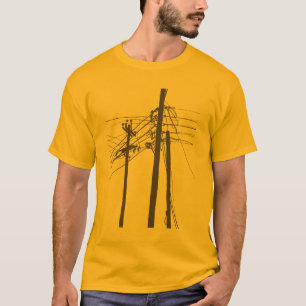 Camiseta líneas eléctricas eléctricas