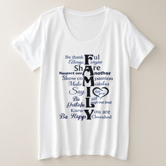 Camiseta - líneas familiares (Anverso del diseño)