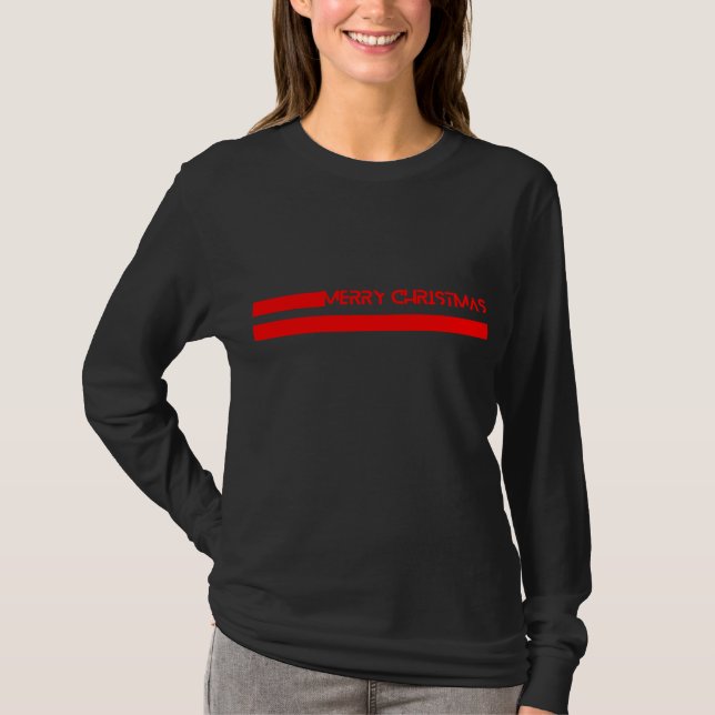 CAMISETA LÍNEAS FELIZ NAVIDAD (Anverso)
