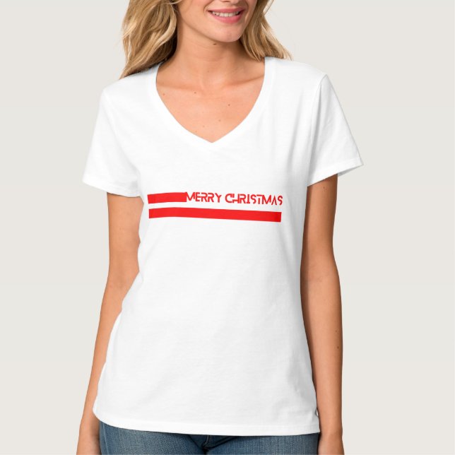 CAMISETA LÍNEAS FELIZ NAVIDAD (Anverso)