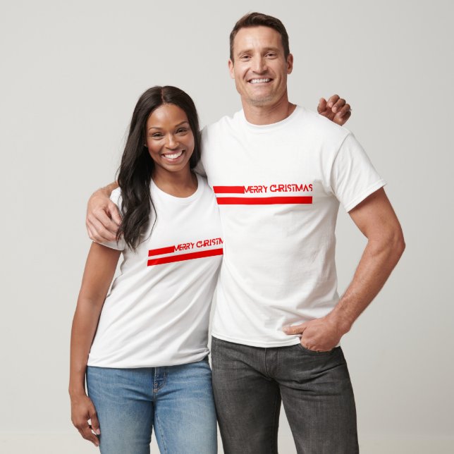 CAMISETA LÍNEAS FELIZ NAVIDAD (Unisexo)