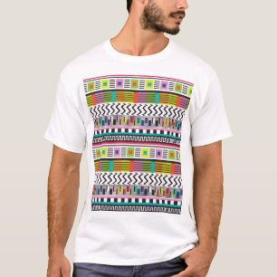 Camiseta Líneas Geométricas Brillantes: Resumen Sin Marea.