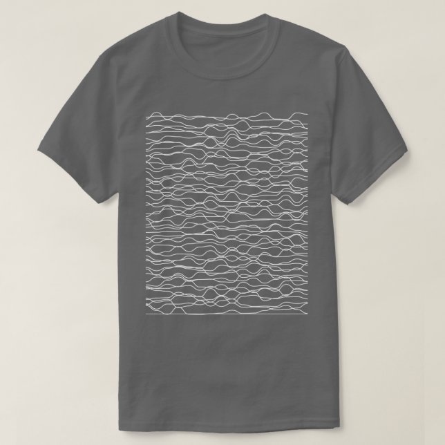 Camiseta líneas geométricas de ondas (Diseño del anverso)