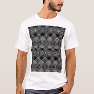 Camiseta Líneas monocromáticas: diseño abstracto texturizad