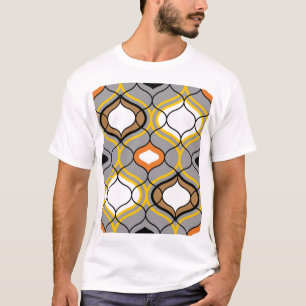 Camiseta Líneas onduladas, patrón geométrico sin costura.