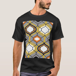 Camiseta Líneas onduladas, patrón geométrico sin costura.