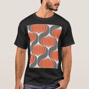 Camiseta Líneas onduladas: patrón geométrico vintage.