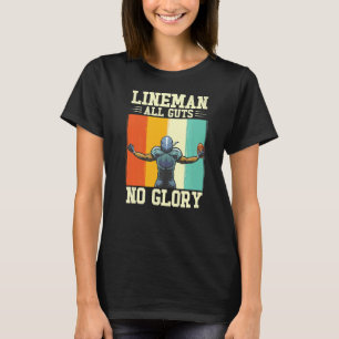 Camiseta Lineman All Guts No Glory Abordando el fútbol amer