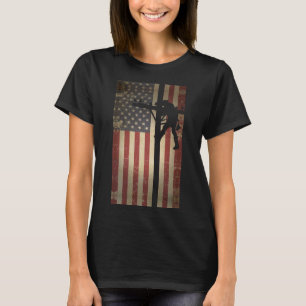 Camiseta Lineman American Flag Electric Cable Lineman