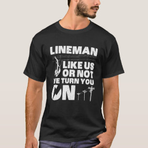 Camiseta Lineman Art Funny Para Hombres Dad Electronics Hum