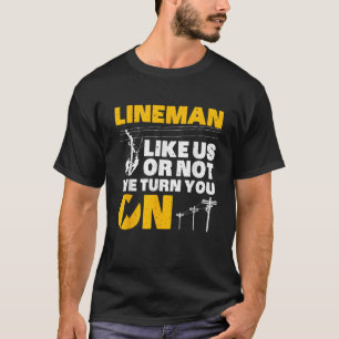 Camiseta Lineman Art Funny Para Hombres Dad Electronics Hum
