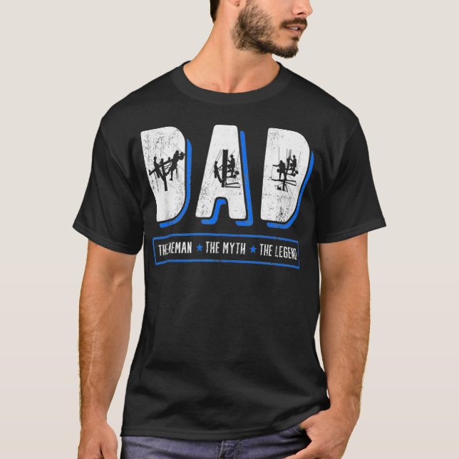 Camiseta Lineman Dad para el Día del Padre (Anverso)