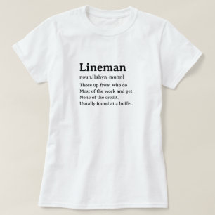 Camiseta Lineman de definición de diccionario divertida