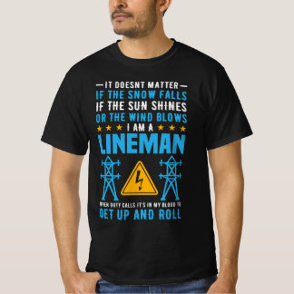 Camiseta Lineman de energía eléctrica | Lineman de utilidad