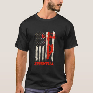 Camiseta Lineman Gifts Line Worker Image On Back Of Shirt