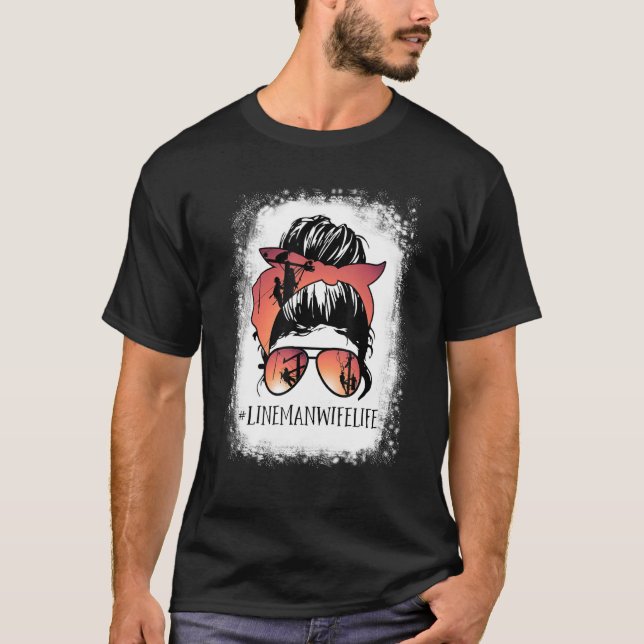 Camiseta Lineman - Linewife Life Lineman Wife Parents Day L (Anverso)