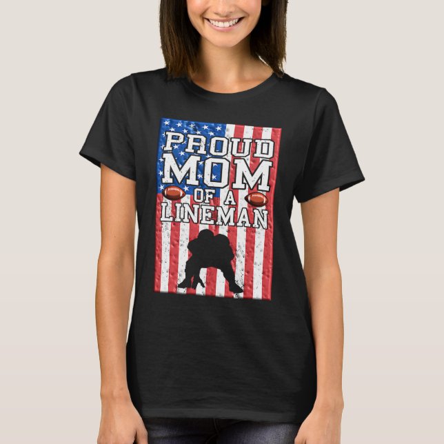 Camiseta Lineman Mom Linemom American Football Linemen Prou (Anverso)
