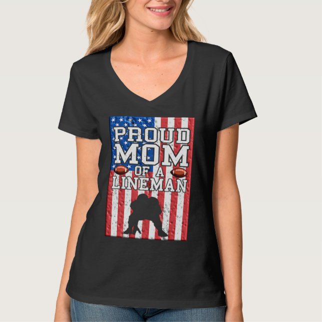 Camiseta Lineman Mom Linemom American Football Linemen Prou (Anverso)