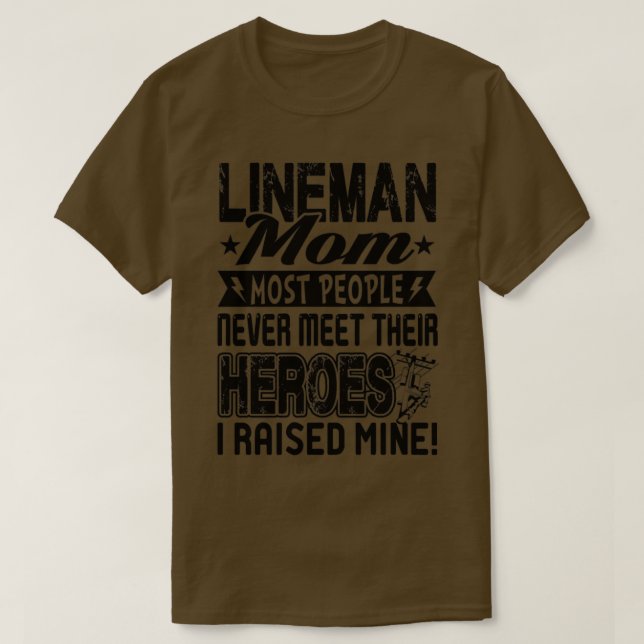 Camiseta Lineman Mom Shirt Lineman Mom Herose (Diseño del anverso)