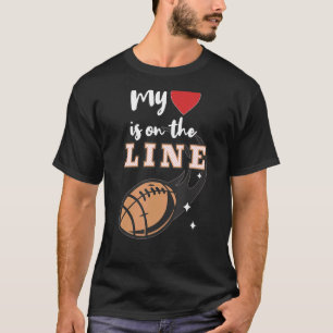 Camiseta Lineman My Heart, ofensivo de fútbol, está en jueg