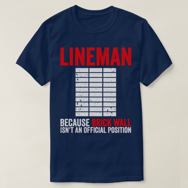 Camiseta Lineman ofensivo de fútbol americano (Diseño del anverso)
