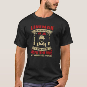 Camiseta Lineman para Electricista y Lineworker