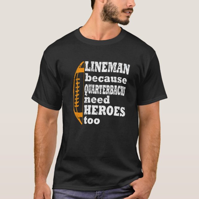 Camiseta lineman porque los cuartos de final necesitan fútb (Anverso)