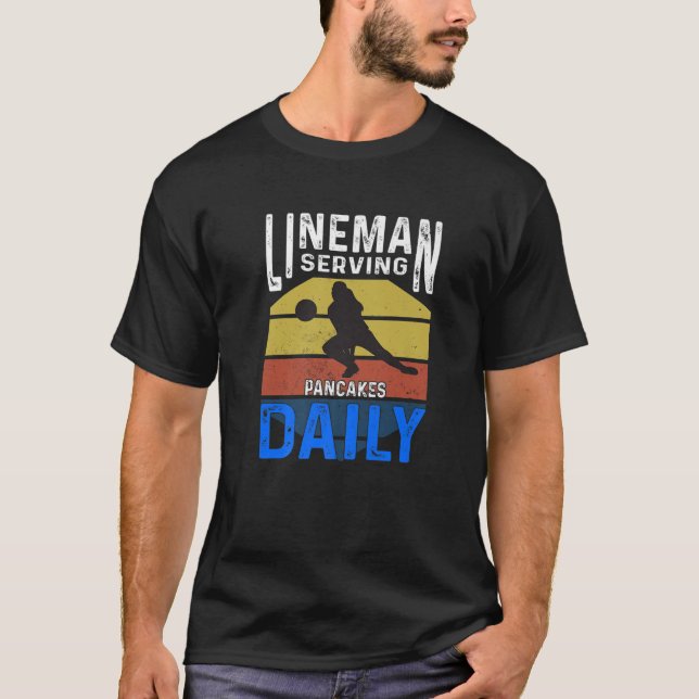 Camiseta Lineman Sirve Pancakes Daily Football Offensive (Anverso)