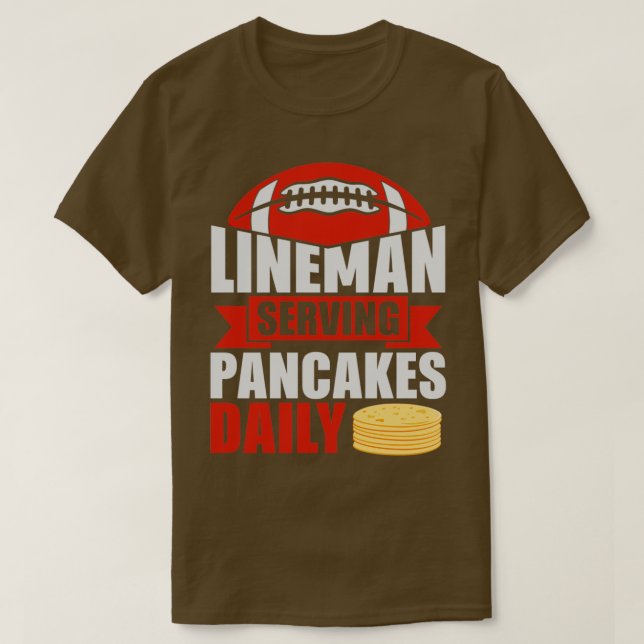 Camiseta Lineman Sirviendo Panqueques Diarios (Diseño del anverso)
