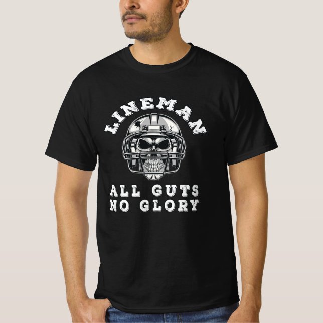 Camiseta Lineman todas las agallas no es fútbol de gloria (Anverso)