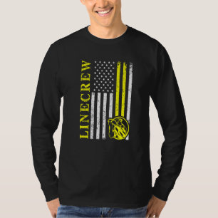 Camiseta Lineman Usa Flag Ingeniero Electrista Estadouniden