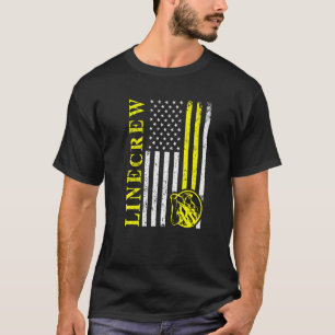 Camiseta Lineman Usa Flag Ingeniero Electrista Estadouniden